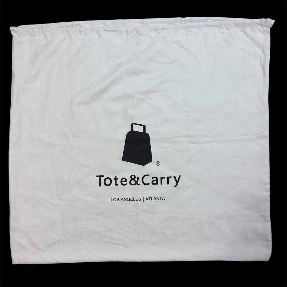 Tote and Carry Dust Bag Los Angeles Atlanta Logo Black White Drawstring Pouch